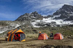 Images Dated 28th June 2017: Camping climbing Mount Kilimanjaro, Tanzania