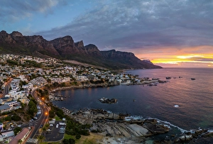Cape Town Prints: Camps Bay & The Twelve Apostles, Cape Town, Western Cape, South Africa