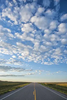 Cover Prints: Canada, Alberta, Stavely, Rural highway