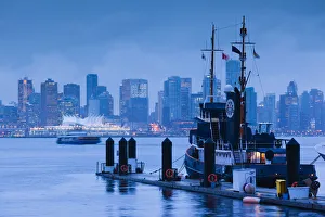Pacific Coast Gallery: Canada, British Columbia, North Vancouver, Port of Vancouver, city view of Vancouver