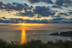 Maritimes Prints: Canada, Maritimes, Nova Scotia, Bay of Fundy Cape Enrage, sunset