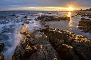 Canada, Maritimes, Nova Scotia, Liverpool, Western Head sunset