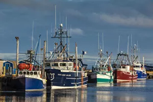 Images Dated 26th March 2019: Canada, New Brunswick, Northeastern New Bruswick, Caraquet, boats in the fishing port