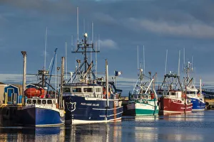 Images Dated 26th March 2019: Canada, New Brunswick, Northeastern New Bruswick, Caraquet, boats in the fishing port