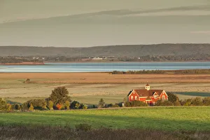 Canada, Nova Scotia, Annapolis Valley, Grand Pre, farm, dawn