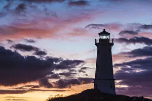 Images Dated 13th March 2019: Canada, Nova Scotia, Louisbourg, Louisbourg LIghthouse, dusk