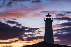 Images Dated 13th March 2019: Canada, Nova Scotia, Louisbourg, Louisbourg LIghthouse, dusk