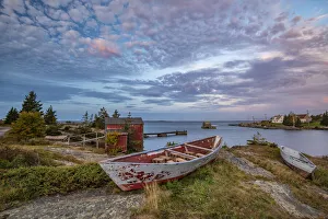 Canada, Nova Scotia, Lunenburg County, Blue Rocks, fishing shacks