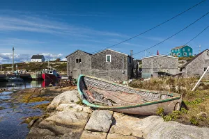 Canada, Nova Scotia, Peggys Cove, fishing village on the Atlantic Coast, village