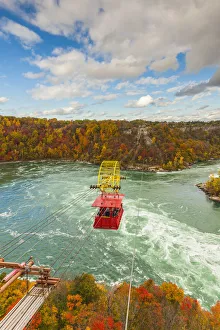 Niagara River Prints: Canada, Ontario, Niagara Falls, Whirlpool Aero Car, tourist gondola above the Niagara