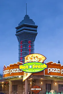 Canada, Ontario, Niagara Falls, Clifton Hill and Casino Tower