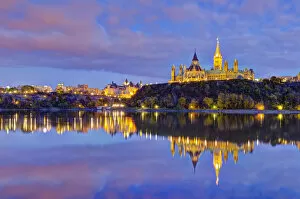 Images Dated 31st May 2012: Canada, Ontario, Ottawa, Canadian Parliament across Ottawa River