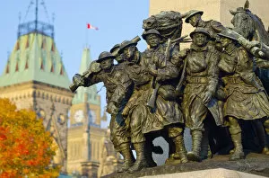 Images Dated 31st May 2012: Canada, Ontario, Ottawa, Tomb of the Unknown Soldier and Canadian Parliament