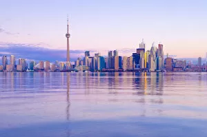 Images Dated 6th January 2012: Canada, Ontario, Toronto, CN Tower and Downtown Skyline