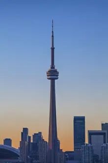 Canada, Ontario, Toronto, View of CN Tower and city skyline