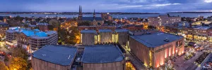 Maritime Provinces Prints: Canada, Prince Edward Island, Charlottetown, elevated view of commercial business