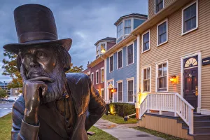 Images Dated 26th March 2019: Canada, Prince Edward Island, Charlottetown, sculpture of Two John Hamilton Grays