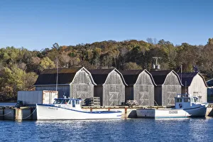 Images Dated 26th March 2019: Canada, Prince Edward Island, Montague, fishing boats, town harbor