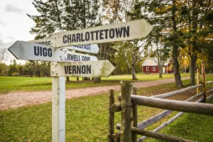 Canada, Prince Edward Island, Orwell, Orwell Corner Historic Village, village signs