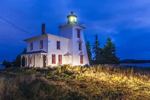 Maritime Provinces Prints: Canada, Prince Edward Island, Rocky Point, Blockhouse Point Lighthouse at the entrance