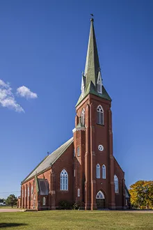 Maritime Provinces Prints: Canada, Prince Edward Island, Tignish, St. Simon and St. Jude Catholic Church, exterior