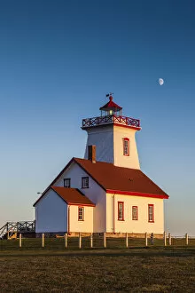 Images Dated 26th March 2019: Canada, Prince Edward Island, Wood Islands, Wood Islands Lighthouse, sunset