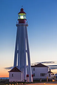 Images Dated 27th March 2018: Canada, Quebec, Bas-Saint-Laurent Region, Rimouski, Pointe au Pere Lighthouse, dawn