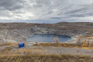 Mining Prints: Canada, Quebec, Estrie Region, Asbestos, Jeffrey Mine, worlds largest open
