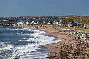 Gaspe Prints: Canada, Quebec, Gaspe Peninsula, Chandler, Anse a la Chaloup beach