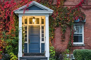 Doorway Prints: Canada, Quebec, Mauricie Region, Trois Rivieres, house along Rue des Ursulines, autumn