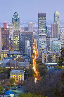 Images Dated 31st May 2012: Canada, Quebec, Montreal. Downtown from Mount Royal Park or Parc du Mont-Royal
