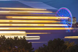 Images Dated 27th March 2018: Canada, Quebec, Montreal, The Old Port, The Montreal Observation Wheel, dusk with