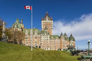 Images Dated 27th March 2018: Canada, Quebec, Quebec City, Chateau Frontenac and Terrase Dufferin