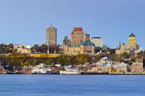 Images Dated 6th July 2012: Canada, Quebec, Quebec City, Vieux Quebec or Old Quebec across Saint Lawrence River
