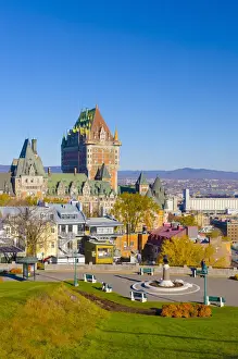 Vieux Quebec Prints: Canada, Quebec, Quebec City, Vieux Quebec or Old Quebec, Chateau Fontenac