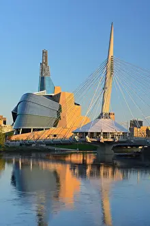 World Class Prints: Canadian Museum for Human Rights (CMHR) and Esplanade Bridge, Winnipeg, Manitoba, Canada