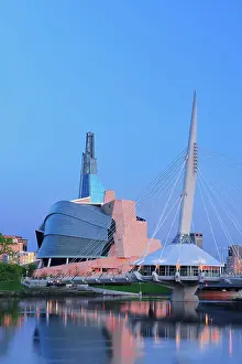 World Class Prints: Canadian Museum for Human Rights (CMHR) and Esplanade Bridge, Winnipeg, Manitoba, Canada