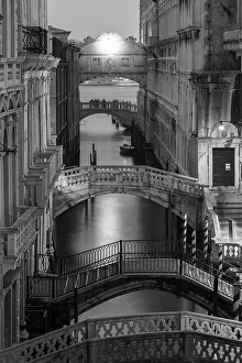 Canal and the Bridge of Sighs, Venice, Veneto, Italy
