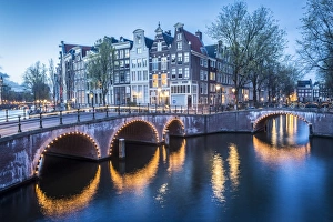 Canal Crossroads At Keizersgracht, Amsterdam, Netherlands