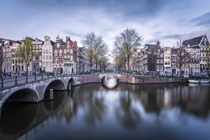 Canal Crossroads At Keizersgracht, Amsterdam, Netherlands