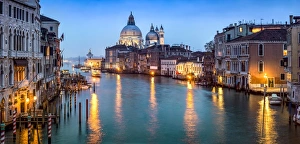 Canal Grande with view towards Santa Maria Della Salute, Venice, Italy