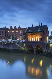 Warehouse District Prints: Canal and International Maritime Museum, Hamburg, Germany