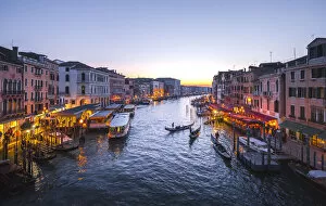 Palaces Gallery: Canalgrande as seen from Rialto bridge, Venice, Veneto, Italy