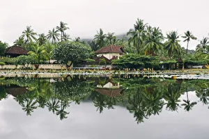 Candidasa, Karangasem, Bali, Indonesia. Perfect reflections on the lotus lagoon Candidasa, Karangasem, Bali, Indonesia. Perfect reflections on the lotus lagoon