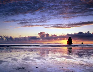 Cannon Beach Prints: Cannon Beach at Sunset, Oregon, USA