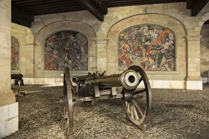 Cannon Prints: Cannons outside the Town Hall, Old Town, Geneva, Switzerland