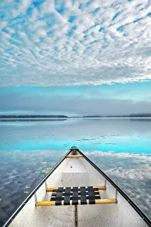 Provincial Park Prints: Canoe on Lake Travers, Algonquin Provincial Park, Ontario, Canada