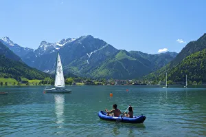 Activities Gallery: Canoeing on Lake Achensee, Tyrol, Austria, Europe