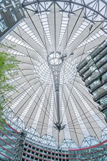 Sony Center Prints: Canopy of the Sony Center, Potsdammer Platz, Berlin, Germany