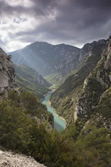 Canyon du Verdon viewed from Pointe Sublime, Provence-Alpes-Cote d Azur, France